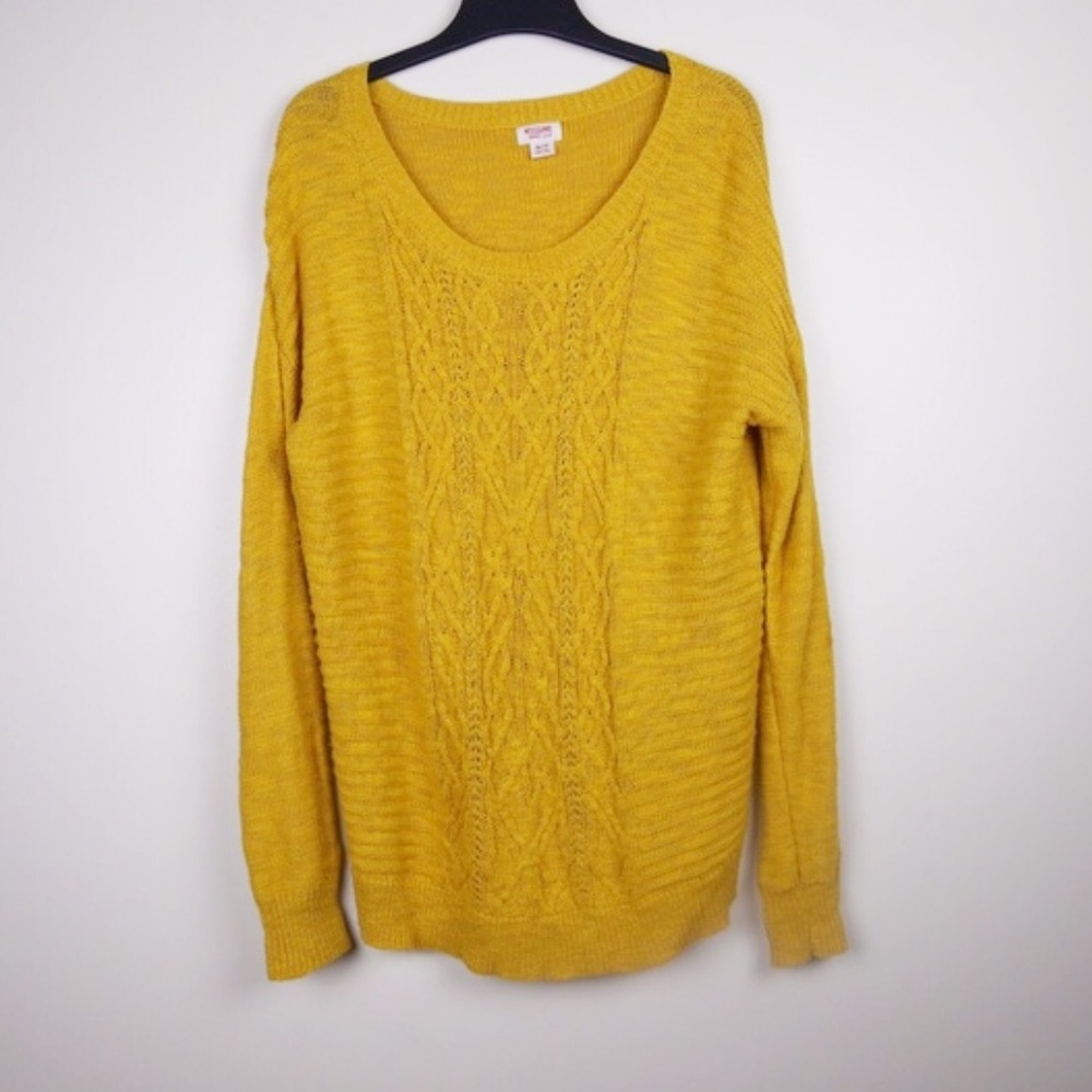 MOSSIMO | yellow knitted oversized sweater…